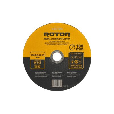 Disc abraziv pentru metal+inox ROTOR 180*2,0*22,23 - Pachet 25 bucati