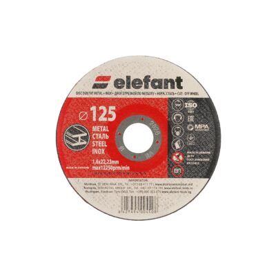 disc abraziv pentru metalinox ELEFANT 125*1,6*22,23 - Pachet 20 bucati
