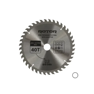 Disc taiat lemn ROTOR 250*30/25,4 cu adaptor 40T