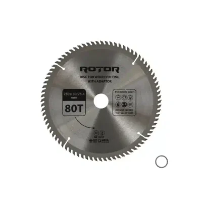 Disc taiat lemn ROTOR 250*30/25,4 cu adaptor 80T