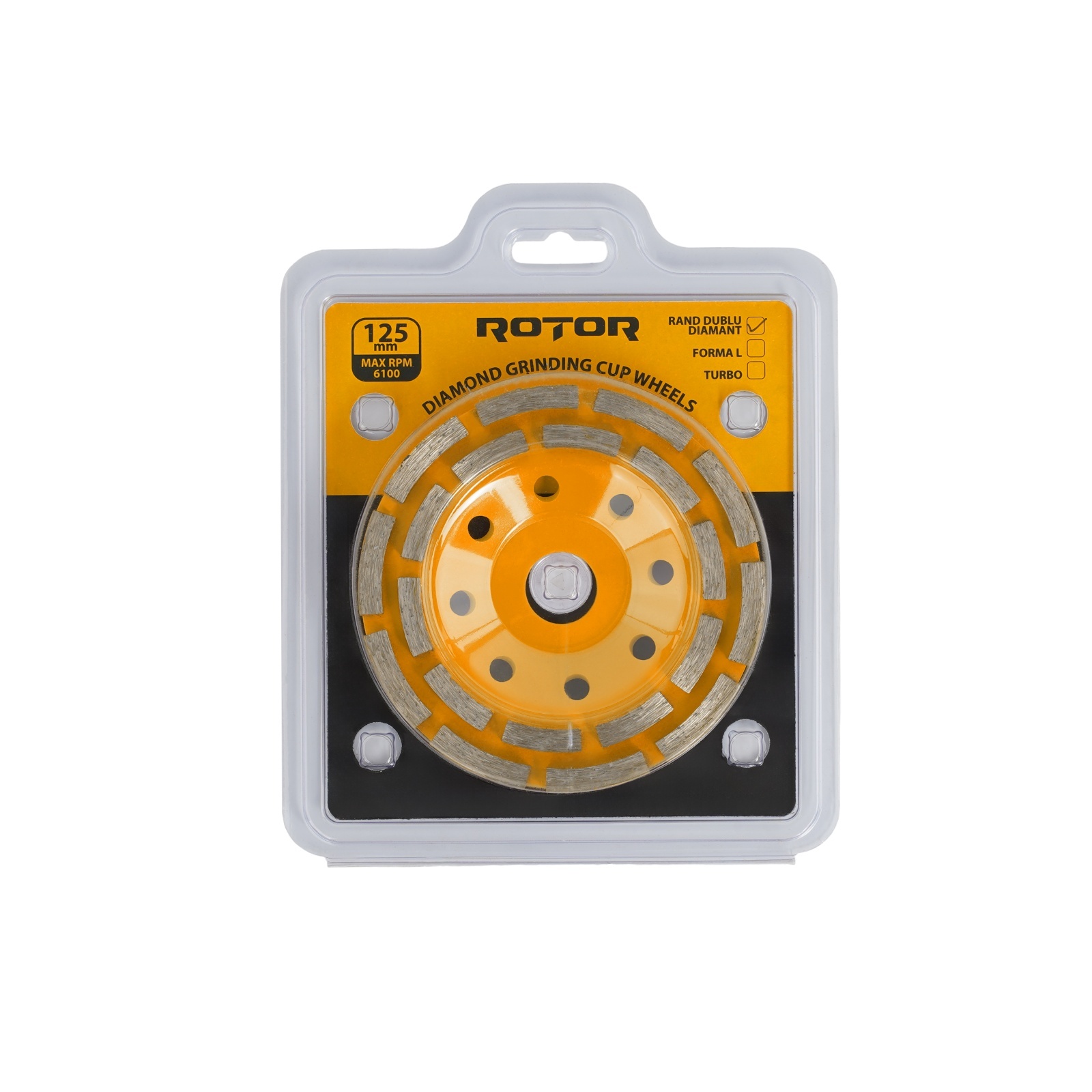 Disc cupa diamantata ROTOR 125mm rand dublu diamant – In lucru Disc cupa diamantata ROTOR 125mm rand dublu diamant - In lucru