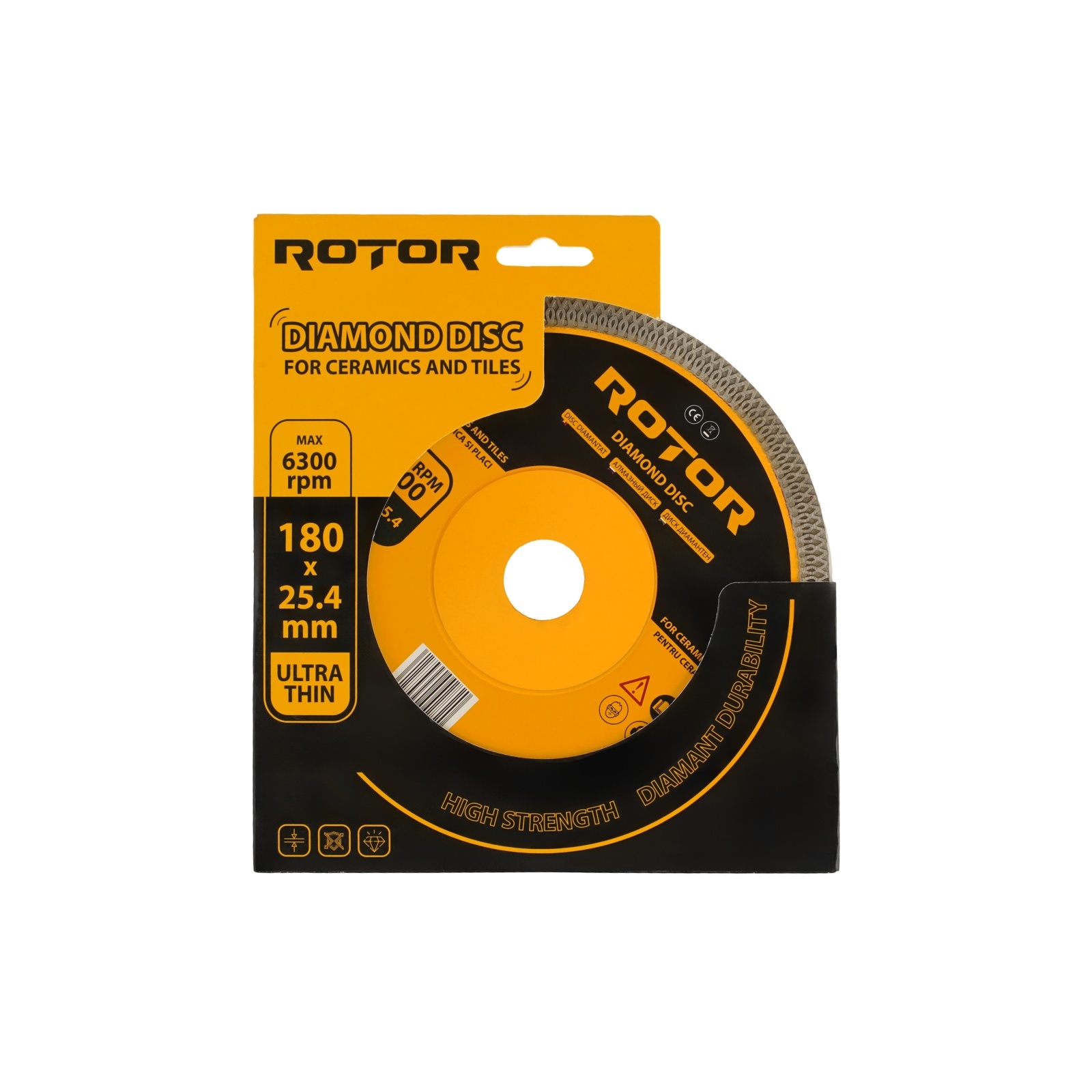Disc diamantat pentru ceramica ultra subtire ROTOR 180*25,4 – In lucru Disc diamantat pentru ceramica ultra subtire ROTOR 180*25,4 - In lucru