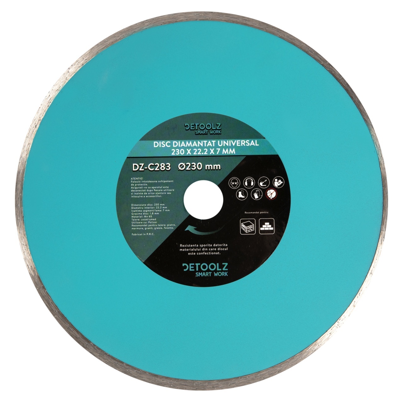 Disc diamantat universal 230×22.4x7mm – In lucru Disc diamantat universal 230x22.4x7mm - In lucru