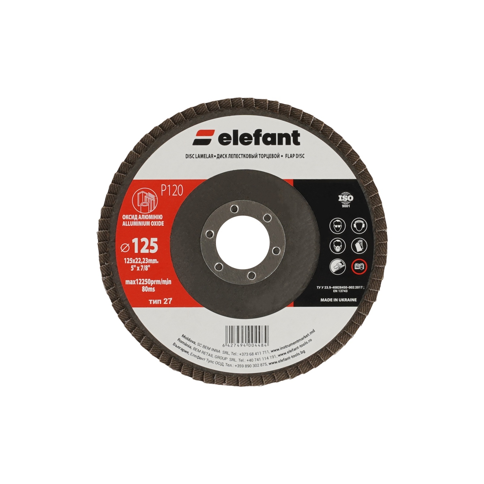 disc lamelar ELEFANT 125*22,2 P 120 T27 – In lucru disc lamelar ELEFANT 125*22,2 P 120 T27 - In lucru