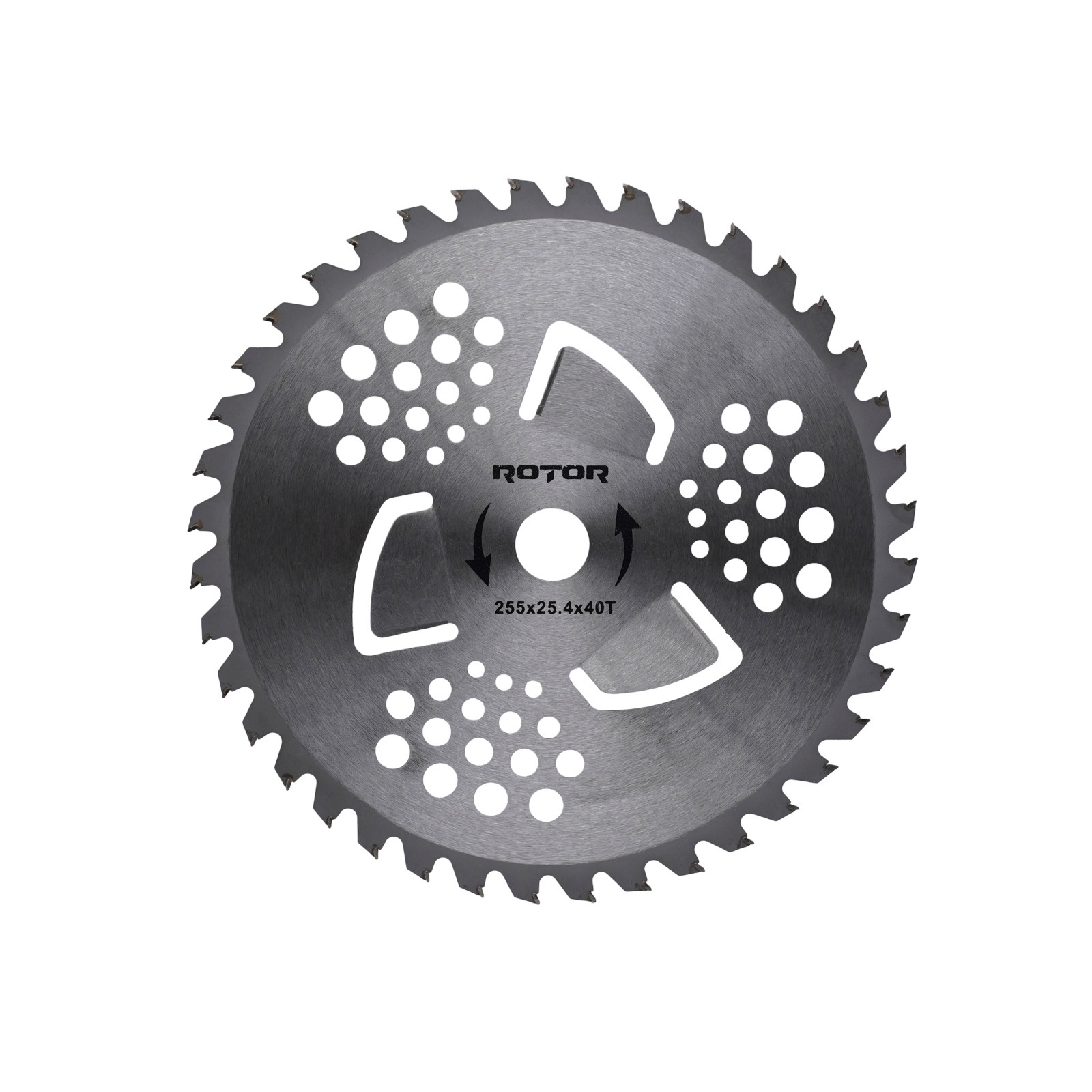 Disc motocoasă 40T cu Vidia și aripioare 255×25,4×1,3 mm ROTOR – In lucru Disc motocoasă 40T cu Vidia și aripioare 255x25,4x1,3 mm ROTOR - In lucru