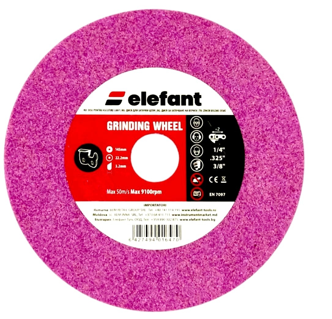 DISC PENTRU ASCUTIRE LANT 145×3.2×22.2, Elefant – In lucru DISC PENTRU ASCUTIRE LANT 145x3.2x22.2, Elefant - In lucru