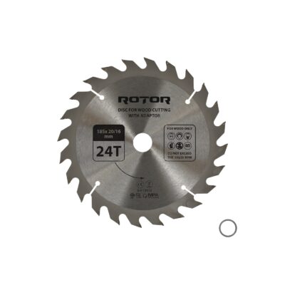Disc taiat lemn ROTOR 185*20/16 cu adaptor 24T