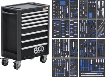 Dulap de scule Workshop Profi Exclusive cu 8 sertare, 259 scule, BGS 4114