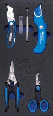 Echipare pentru dulap 1/3,set cutter si foarfeci, 6 piese, BGS 4096