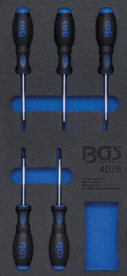 Echipare pentru dulap 1/3, surubelnite torx, T6-T10, BGS 4076