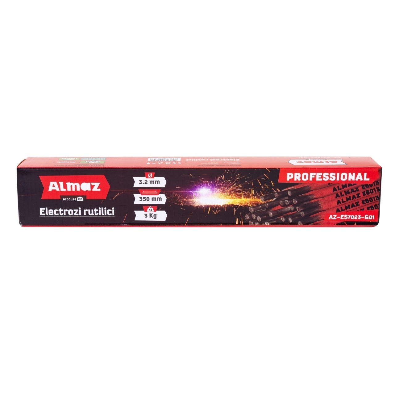 Electrozi Almaz 3Kg, 3.2x350mm, Rutilici Profesional – In lucru Electrozi Almaz 3Kg, 3.2x350mm, Rutilici Profesional - In lucru