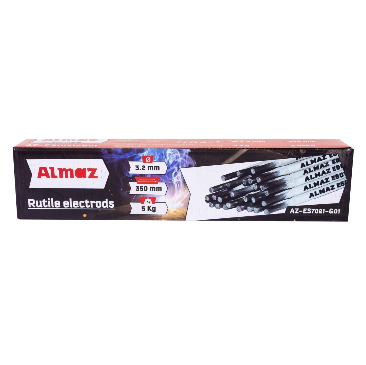 Electrozi Almaz 5Kg, 3.2x350mm, Rutilici – In lucru Electrozi Almaz 5Kg, 3.2x350mm, Rutilici - In lucru