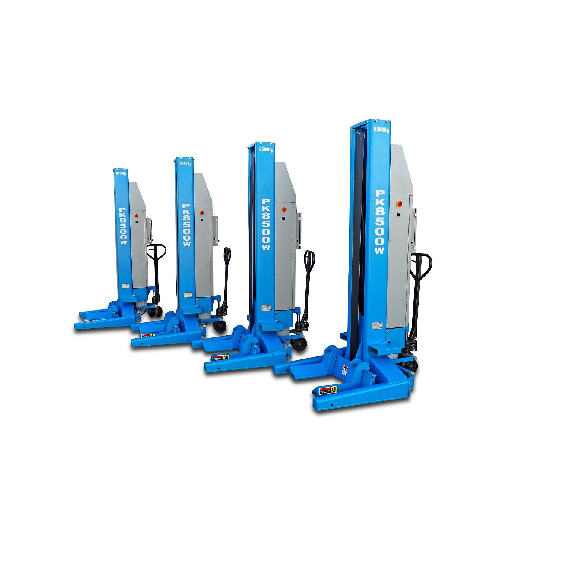 Elevator electro-hidraulic cu 4 coloane independente, mobile, capacitate de ridicare de 8,5 tone – Elevatoare Elevator electro-hidraulic cu 4 coloane independente, mobile, capacitate de ridicare de 8,5 tone - Elevatoare