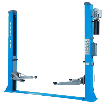 Elevator electrohidraulic cu doua coloane, avand o tensiune de alimentare electrica 230 V si o capacitate de ridicare de 4 tone