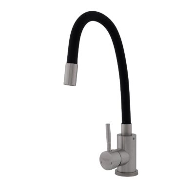 FB-011 Ref Black – Baterie bucătărie SUS 304 cu pipă flexibilă neagră VITAL FLOW