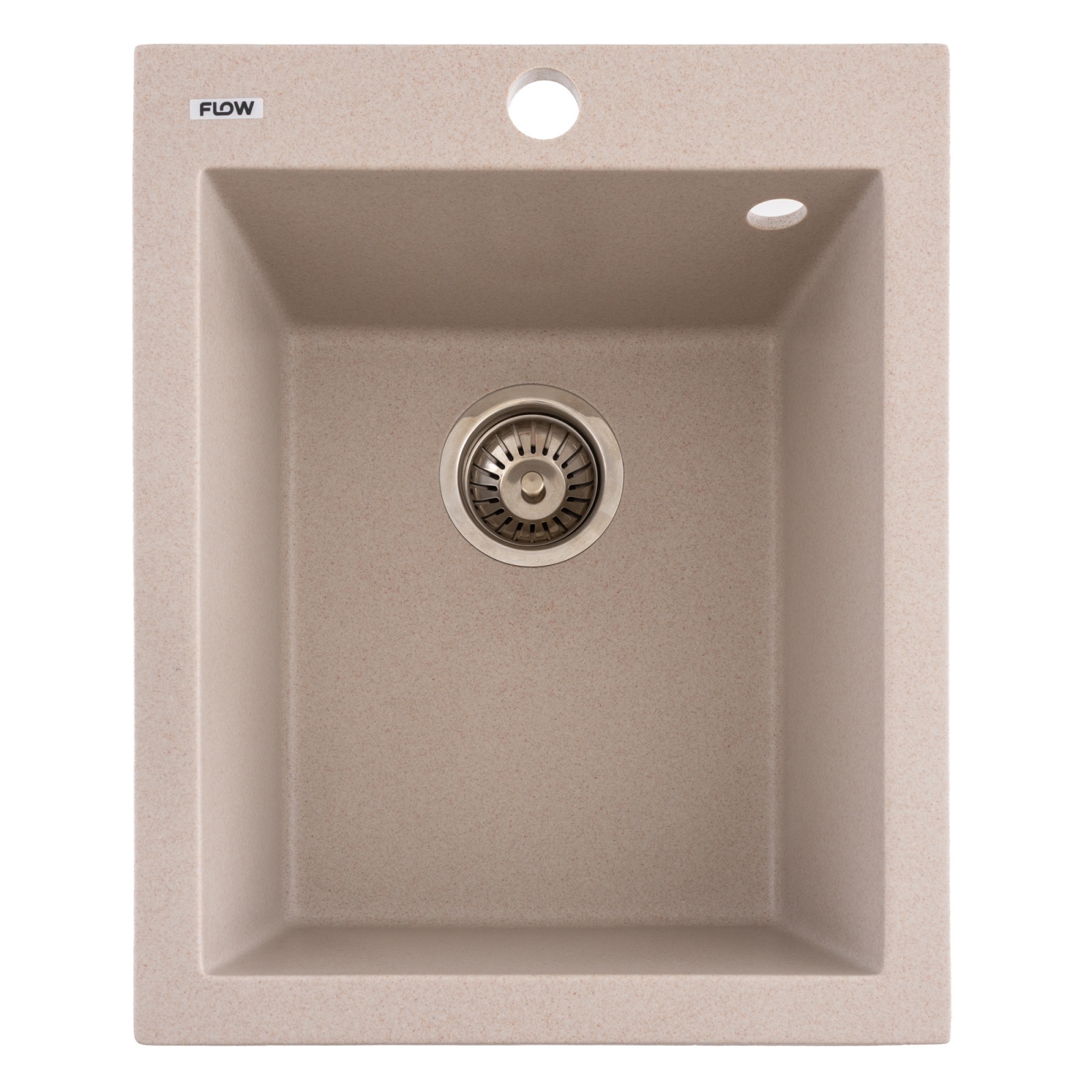 FCB-4149BA/1, Chiuveta de bucatarie din granit cu o cuva, seria BOARD, Avena, 410x495x190 mm, FLOW – In lucru FCB-4149BA/1, Chiuveta de bucatarie din granit cu o cuva, seria BOARD, Avena, 410x495x190 mm, FLOW - In lucru