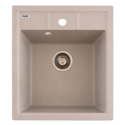 FCB-4651BA/1, Chiuveta de bucatarie din granit cu o cuva, seria BRICK, Aventa, 460x515x200 mm, FLOW