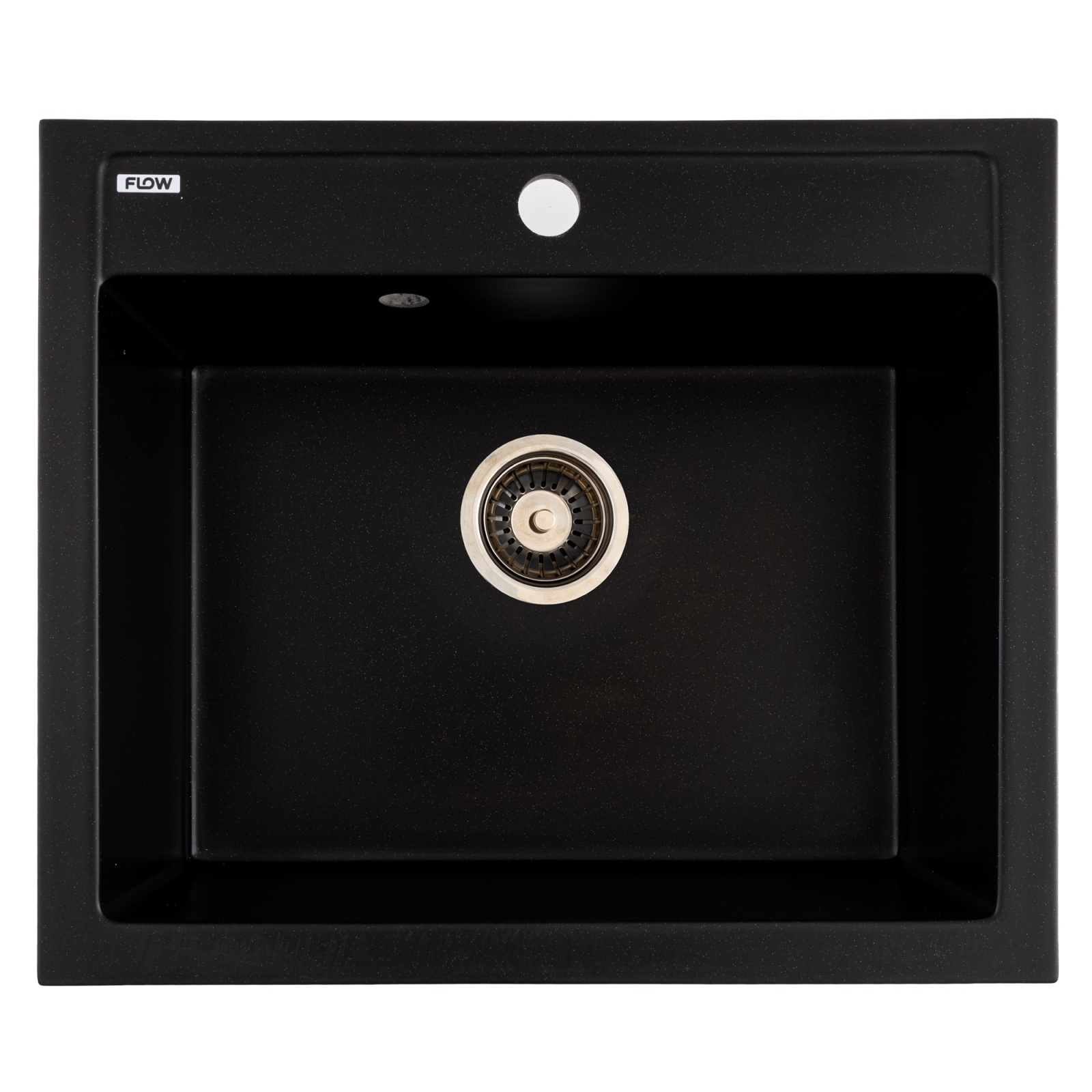 FCB-5949PBM/1, Chiuveta de bucatarie din granit cu o cuva, seria PRIZMA, Black/Metallic, 590x495x200 mm, FLOW – In lucru FCB-5949PBM/1, Chiuveta de bucatarie din granit cu o cuva, seria PRIZMA, Black/Metallic, 590x495x200 mm, FLOW - In lucru