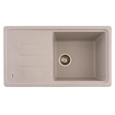 FCB-7843SLA/1T, Chiuveta de bucatarie din granit cu o cuva si scurgator, seria SLIM LONG, Avena, 780x435x200 mm, FLOW