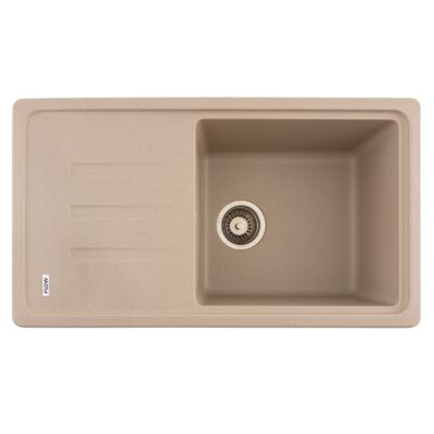 FCB-7843SLS/1T, Chiuveta de bucatarie din granit cu o cuva si scurgator, seria SLIM LONG, Sahara, 780x435x200 mm, FLOW