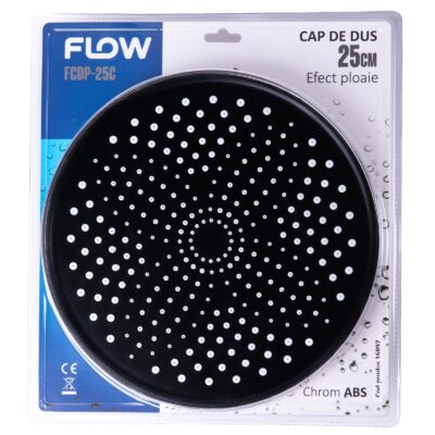 FCDP-25C Cap de duș 25 cm tip ploaie, crom ABS, FLOW