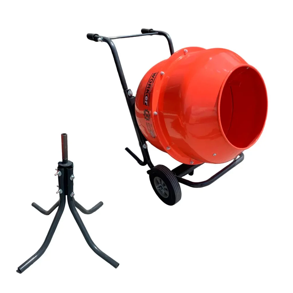 Betoniera TechnoWorker 180 L (Reductor, Motor cupru) si stativ - SimpleTools