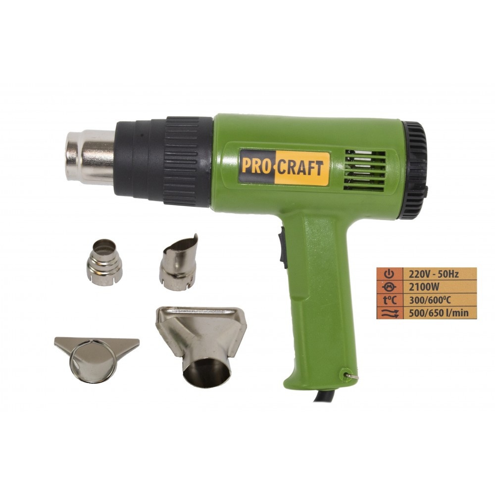 Feon industrial PROCRAFT PH2100 , 1500 W, 300600°C – In lucru Feon industrial PROCRAFT PH2100 , 1500 W, 300600°C - In lucru