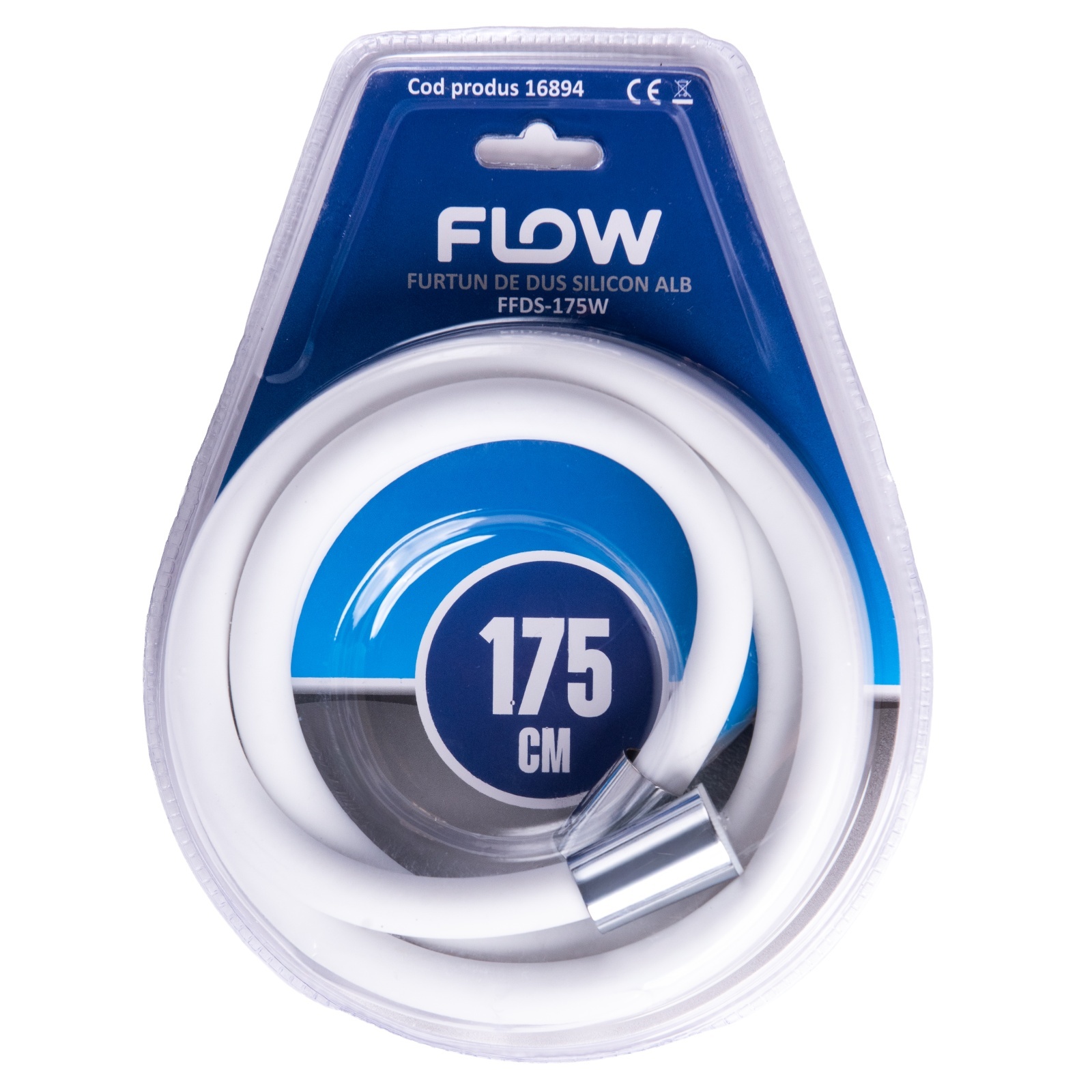 FFDS-175W Furtun silicon de dus alb 175 cm, FLOW – In lucru FFDS-175W Furtun silicon de dus alb 175 cm, FLOW - In lucru