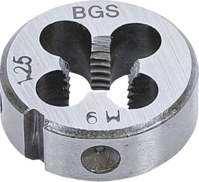Filiera M9 x 1, 25 x 25 mm, BGS 1900-M9X1.25-S