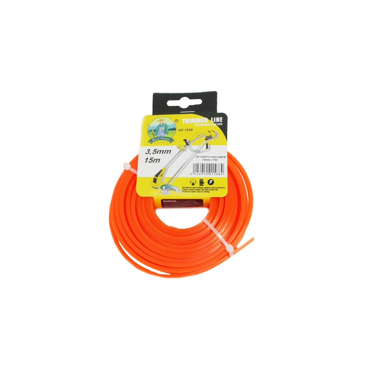 Fir motocoasa(trimmer) Micul Fermier, 4.0mm*15m, patrat – In lucru Fir motocoasa(trimmer) Micul Fermier, 4.0mm*15m, patrat - In lucru