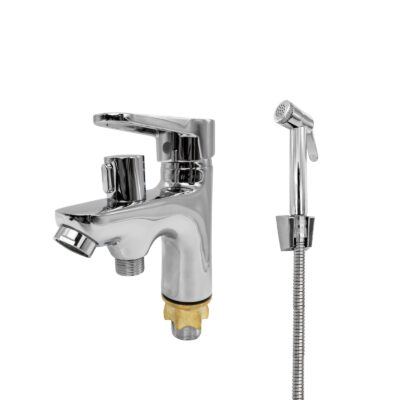 FL 069-401ZC, Baterie lavoar cu cap bideu, zinc, crom, FLOW