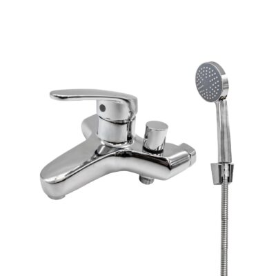 FL BC-203ZC, Baterie cada cu para de dus, zinc, crom, FLOW