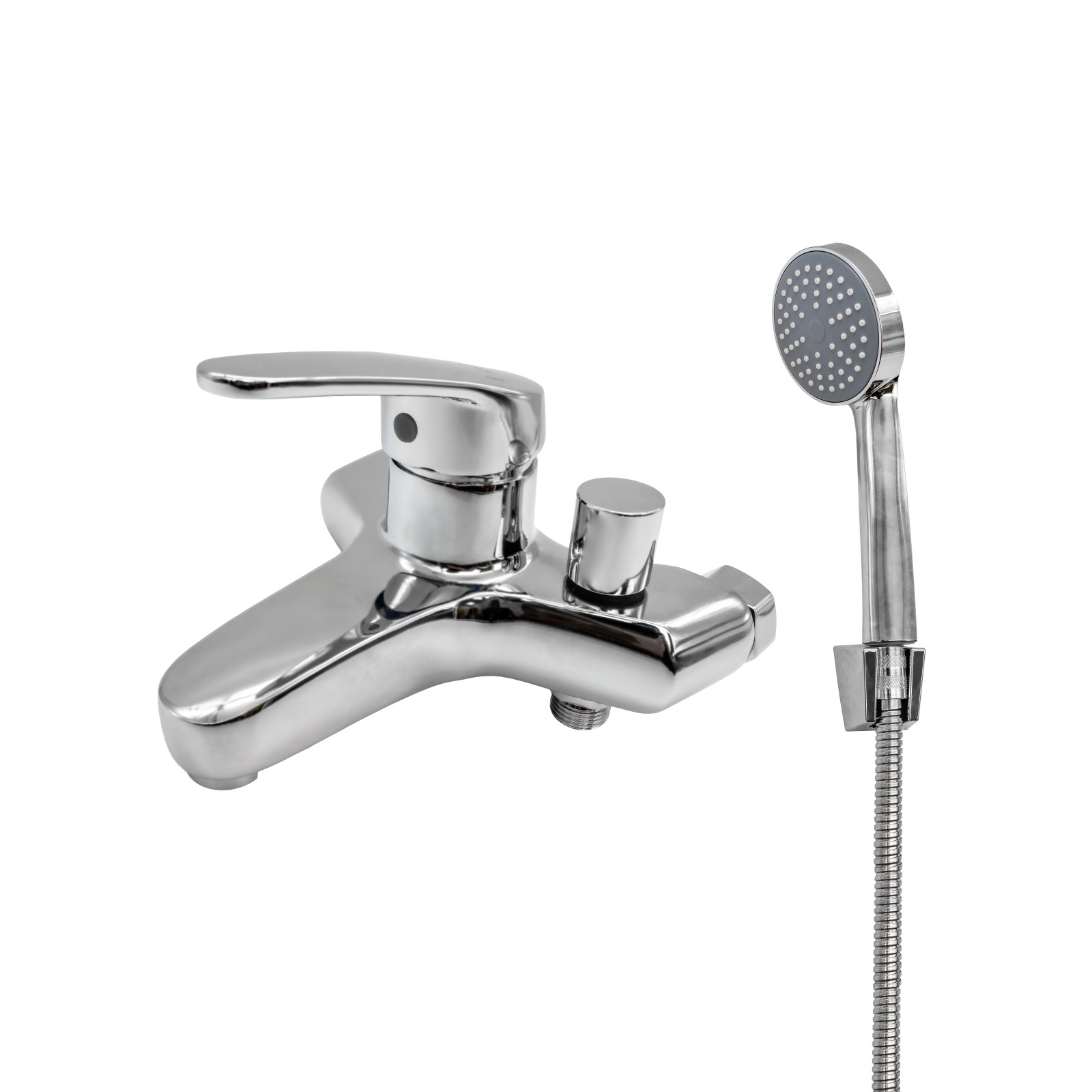 FL BC-203ZC, Baterie cada cu para de dus, zinc, crom, FLOW – In lucru FL BC-203ZC, Baterie cada cu para de dus, zinc, crom, FLOW - In lucru