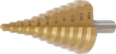 Freza de gaurit si majorat in trepte pentru metal 6-40.5mm, codita de antrenare 10mm, BGS 1615