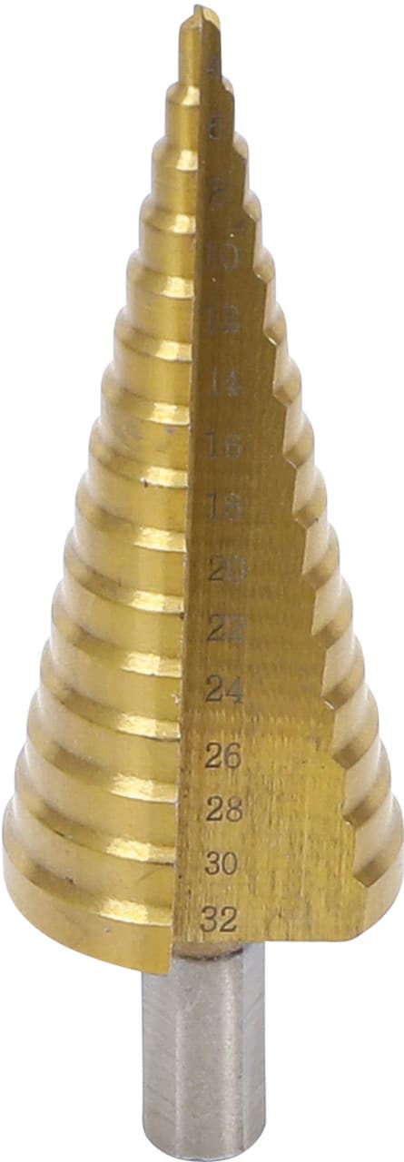 Freza pentru gaurit si majorat in trepte,pentru metal, 4-32mm, BGS 1619 – Discuri/Burghie/Perii si Freze pentru METAL Freza pentru gaurit si majorat in trepte,pentru metal, 4-32mm, BGS 1619 - Discuri/Burghie/Perii si Freze pentru METAL