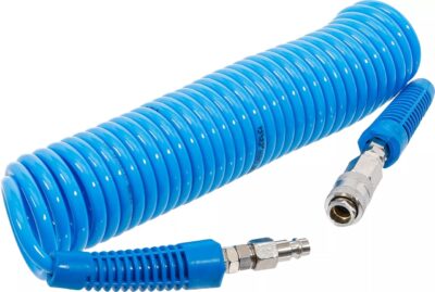 Furtun de aer spiralat pentru scule pneumatice, diametru interior 5mm, presiune maxima de lucru 10bari, lungime 6m, BGS 66540