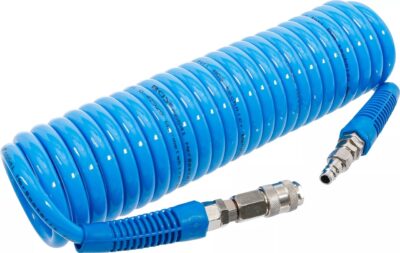 Furtun de aer spiralat pentru scule pneumatice, diametru interior 8 mm, presiune 10 bari, lungime 6 m, BGS 66541