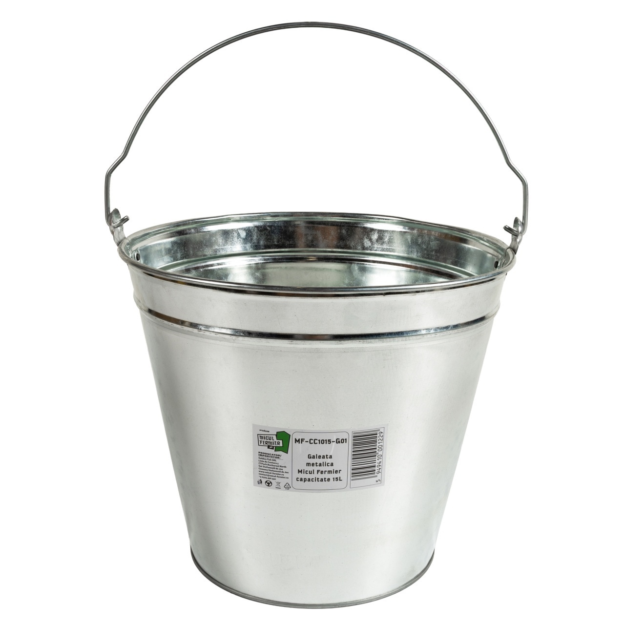 Galeata metalica Micul Fermier, 15L G01 – In lucru Galeata metalica Micul Fermier, 15L G01 - In lucru