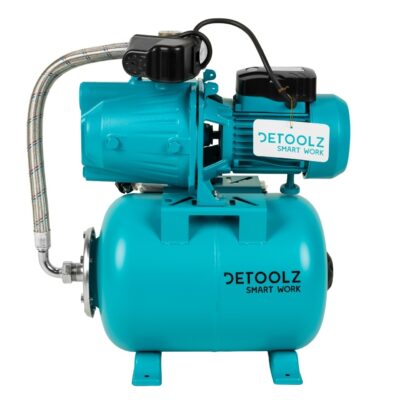 Hidrofor Detoolz 0.9 kW, debit maxim 3300l/h, inaltime maxima pompare 45m, corp pompa fonta, butelie 24L