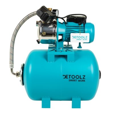 Hidrofor Detoolz 0.9 kW, debit maxim 3300l/h, inaltime maxima pompare 45m, corp pompa inox, butelie 50L