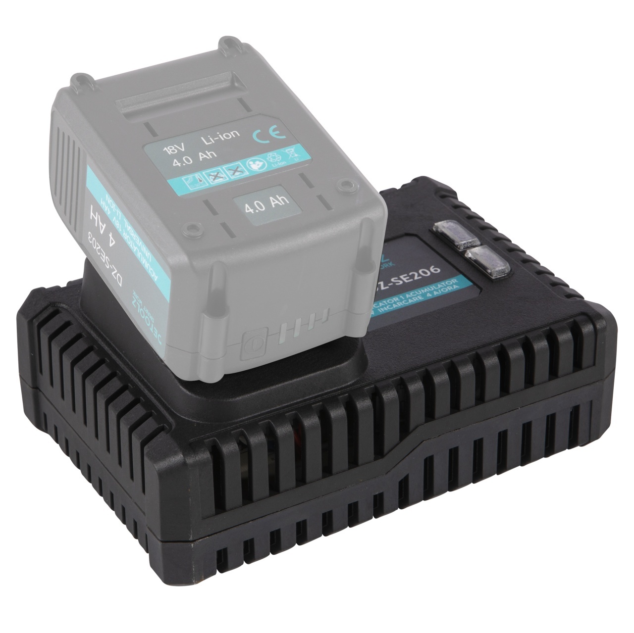 Incarcator 1 acumulator 18V incarcare 4A/ora – In lucru Incarcator 1 acumulator 18V incarcare 4A/ora - In lucru