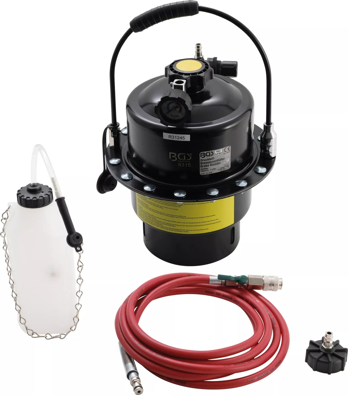 Instalatie de inlocuit si aerisit lichid de frana/ ambreiaj hidraulic, BGS 8315 – Sistem franare Instalatie de inlocuit si aerisit lichid de frana/ ambreiaj hidraulic, BGS 8315 - Sistem franare
