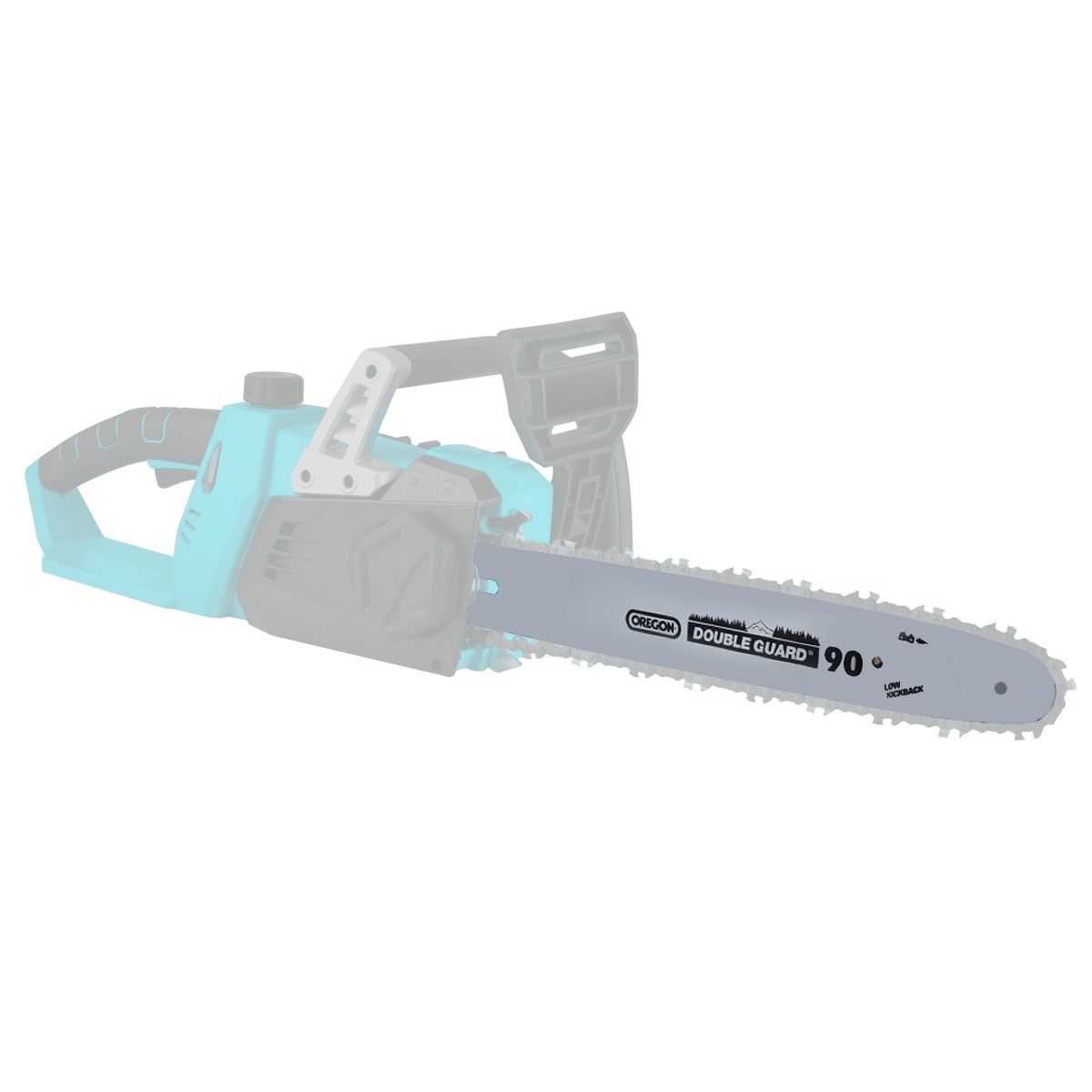 Lama drujba lungime 14”, pas 3/8”, canal 1.1mm, 52 pinteni, 26 dinti, cu intinzator – In lucru Lama drujba lungime 14'', pas 3/8'', canal 1.1mm, 52 pinteni, 26 dinti, cu intinzator - In lucru