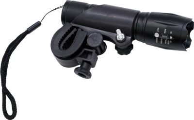 Lanternă LED aluminiu cu zoom și suport bicicletă FLOW FB-T6G