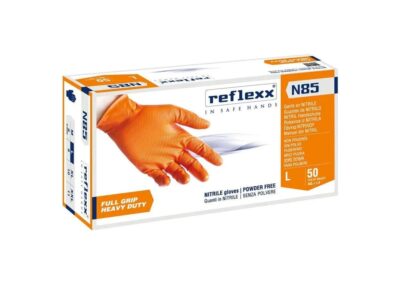 Manusi mecanic, nitril, portocalii, pentru domenii tehnice, rezistente, texturate, 0.15-0.20 grosime, 50 buc/cutie M