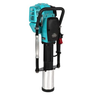 Masina batut stalpi, Detoolz, capacitate cilindrica 52CC, putere 2CP, motor benzina 2 timpi, energie maxima de impact 55J, frecventa maxima impact 1350 BPM
