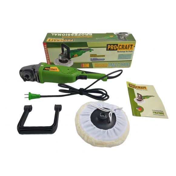 Masina de polisat Procraft PM2100E, 180 mm, variator 3300 rpm, 2.1 kW, LCD display – In lucru Masina de polisat Procraft PM2100E, 180 mm, variator 3300 rpm, 2.1 kW, LCD display - In lucru