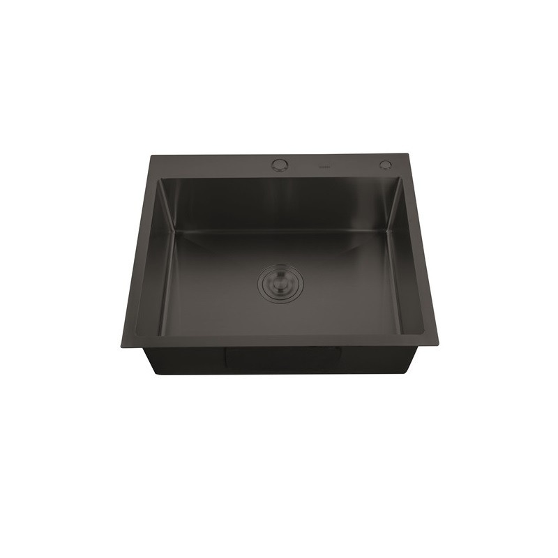 MIXXUS HM5843-215 NANO-BLACK (3.0/0.8) chiuveta bucatarie din inox – In lucru MIXXUS HM5843-215 NANO-BLACK (3.0/0.8) chiuveta bucatarie din inox - In lucru