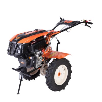 Motocultor 10CP, 418CC + plug reversibil mare + roti metal - In lucru