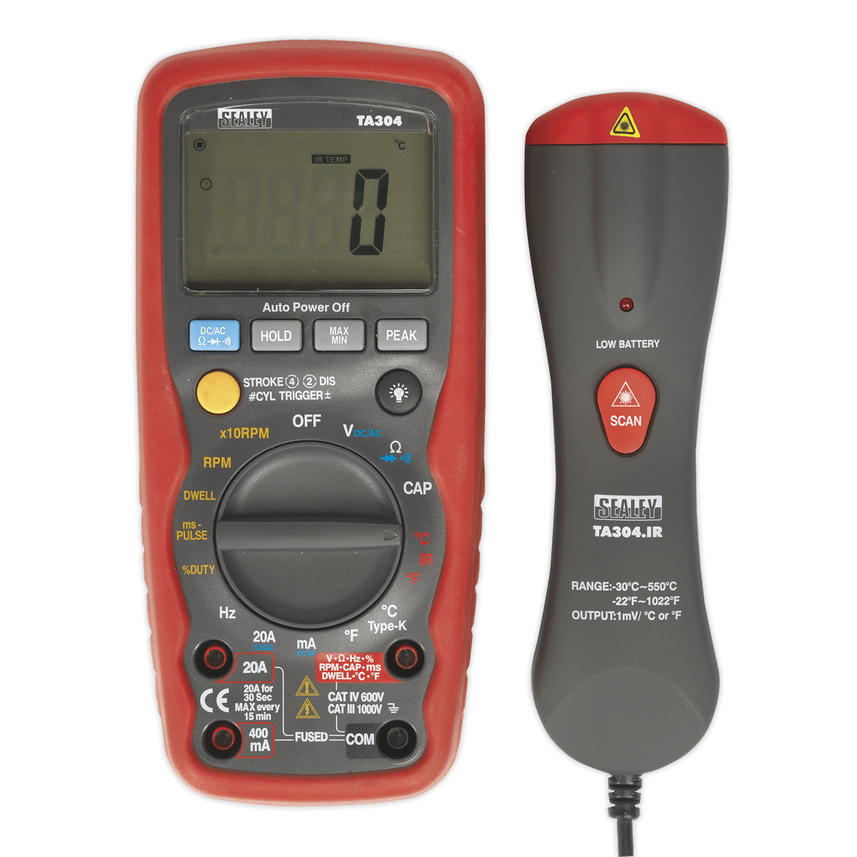 Multimetru digital cu sonda de temperatura infrarosu, 15 functii, Sealey – In lucru Multimetru digital cu sonda de temperatura infrarosu, 15 functii, Sealey - In lucru